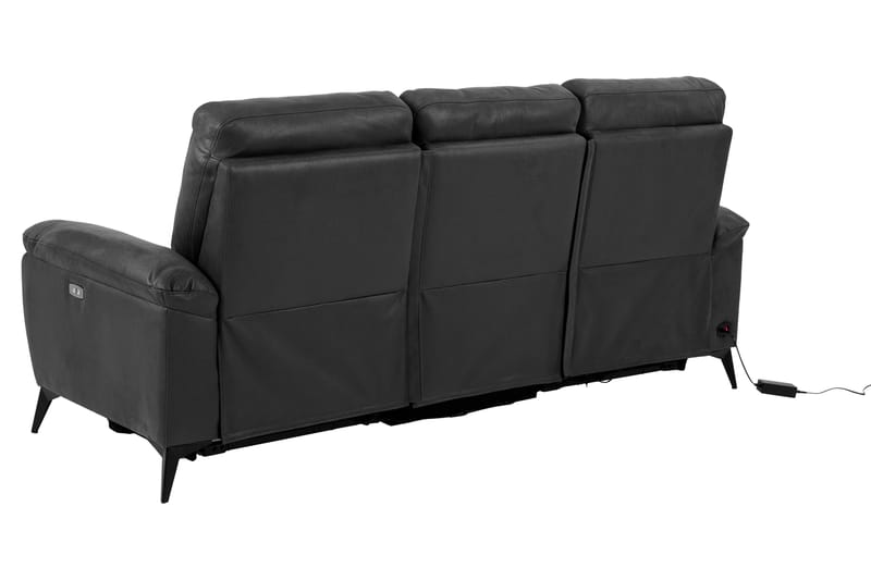 LARUDAN 3-sits Soffa Elektrisk Grå/Svart - 3-sits soffor