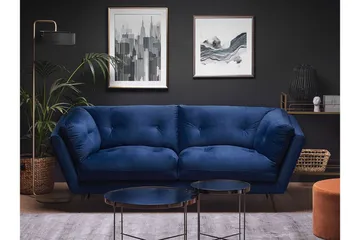 Lenvik 3-sits Soffa - Sammet/Blå - Möbler - Vardagsrum - Soffor - 3-sits soffor