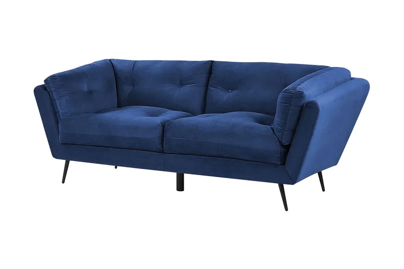Lenvik 3-sits Soffa - Sammet/Blå - Möbler - Vardagsrum - Soffor - 3-sits soffor