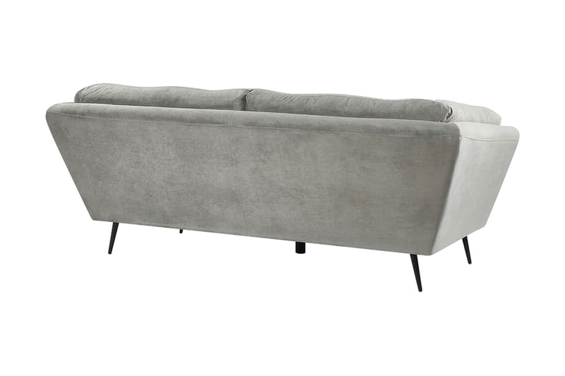 Lenvik 3-sits Soffa - Sammet/Grå - Möbler - Vardagsrum - Soffor - 3-sits soffor