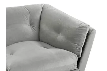 Lenvik 3-sits Soffa - Sammet/Grå - Möbler - Vardagsrum - Soffor - 3-sits soffor