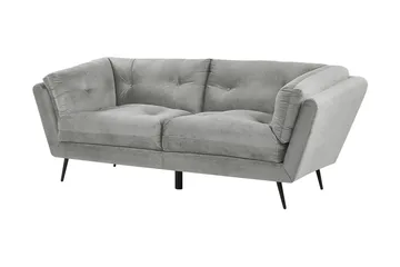 Lenvik 3-sits Soffa - Sammet/Grå - Möbler - Vardagsrum - Soffor - 3-sits soffor