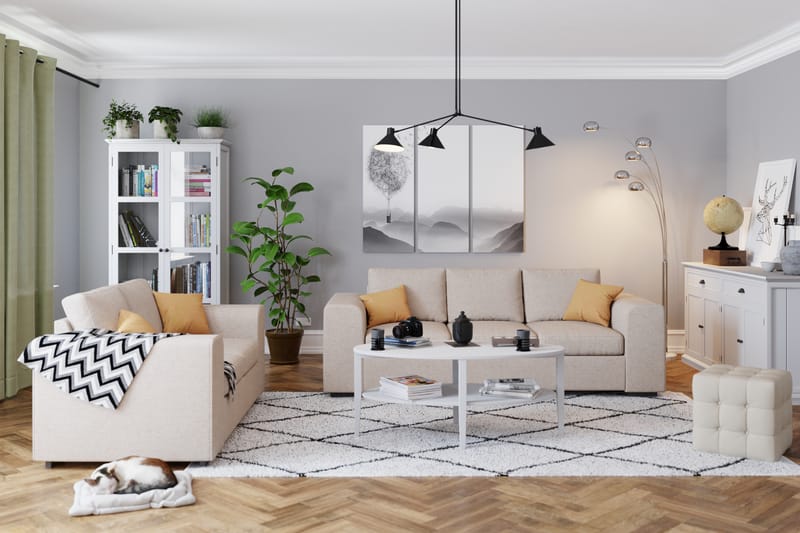 Link 3-sits Tygsoffa - Beige - Möbler - Vardagsrum - Soffor - 3-sits soffor