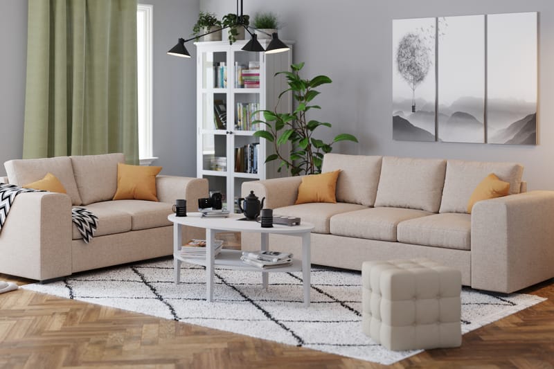 Link 3-sits Tygsoffa - Beige - Möbler - Vardagsrum - Soffor - 3-sits soffor
