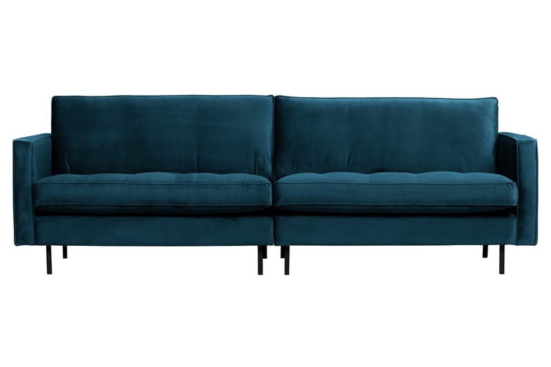 Lissbon 3-sits Sammetssoffa 275 cm, Blå