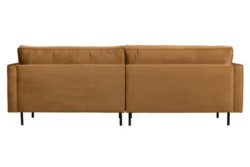 Lissbon 3-sits Sammetssoffa 275 cm - Brun|Gul - Möbler - Vardagsrum - Soffor - 3-sits soffor