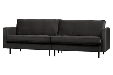 Lissbon 3-sits Sammetssoffa 275 cm - Grå - Möbler - Vardagsrum - Soffor - 3-sits soffor