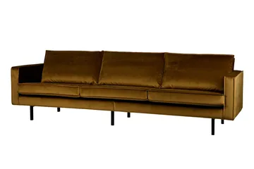 Lissbon 3-sits Sammetssoffa - Gul - Möbler - Vardagsrum - Soffor - 3-sits soffor