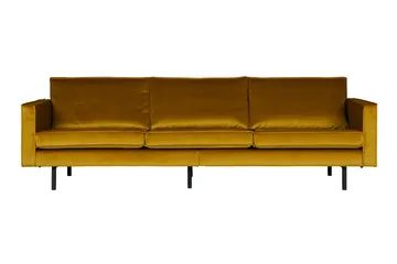 Lissbon 3-sits Sammetssoffa - Ockra - Möbler - Vardagsrum - Soffor - 3-sits soffor