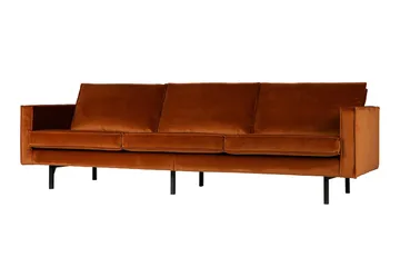 Lissbon 3-sits Sammetssoffa - Rost - Möbler - Vardagsrum - Soffor - 3-sits soffor