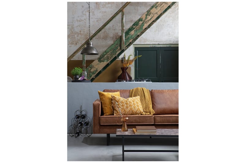 Lissbon 3-sits Soffa 277 cm i Konstläder - Cognac - Möbler - Vardagsrum - Soffor - 3-sits soffor