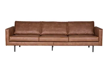 Lissbon 3-sits Soffa 277 cm i Konstläder - Cognac - Möbler - Vardagsrum - Soffor - 3-sits soffor