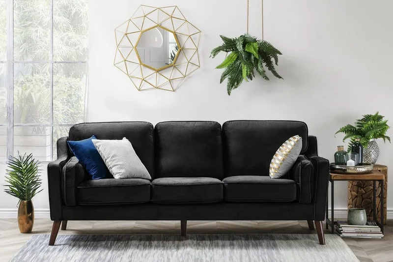 Lokka Soffa 3 Sits - Svart - Möbler - Vardagsrum - Soffor - 3-sits soffor