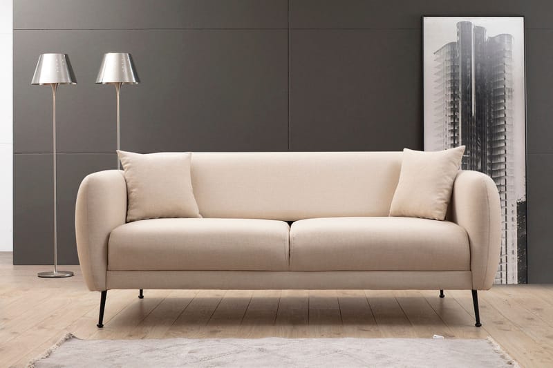 Longbush Soffa 3-sits - Beige - Möbler - Vardagsrum - Soffor - 3-sits soffor