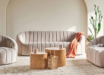 3-sits soffa Malung - Beige - Möbler - Vardagsrum - Soffor - Sammetssoffor