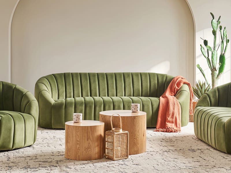 3-sits soffa Malung - Mörkgrön - Möbler - Vardagsrum - Soffor - Sammetssoffor