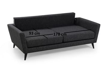 Mangia 3-sits Bäddsoffa 93x178 cm i Tyg - Antracit - Möbler - Vardagsrum - Bäddsoffor - 3-sits bäddsoffa