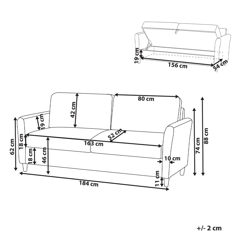 3-sits soffa Mare - Beige - Möbler - Vardagsrum - Soffor - 3-sits soffor