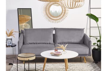 Maurana 3-sits Soffa - Sammet/Grå - Möbler - Vardagsrum - Soffor - 3-sits soffor