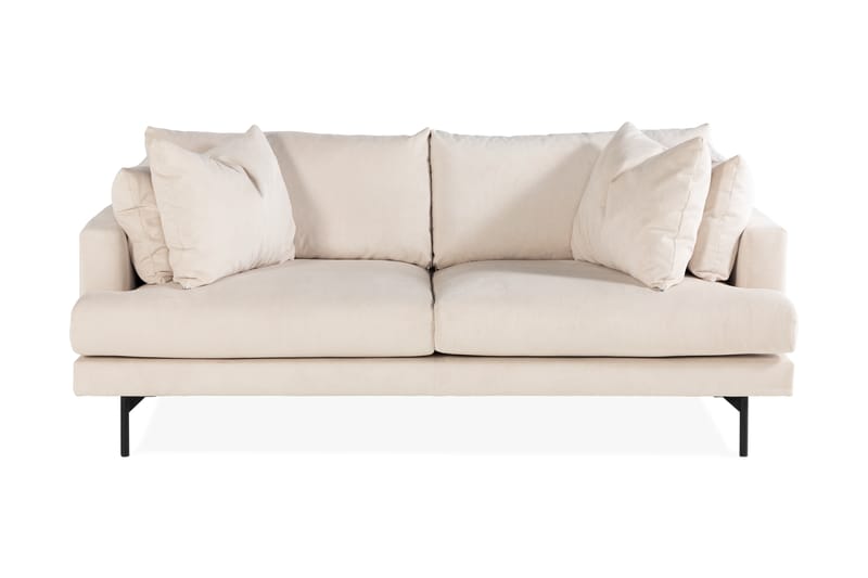 Menard 3-sits Djup Manchestersoffa - Beige - Möbler - Vardagsrum - Soffor - 3-sits soffor