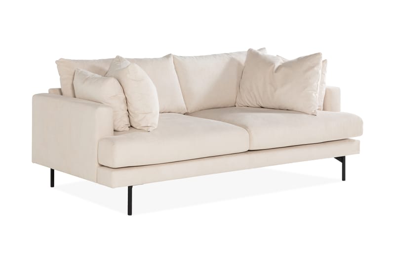 Menard 3-sits Djup Manchestersoffa - Beige - Möbler - Vardagsrum - Soffor - 3-sits soffor