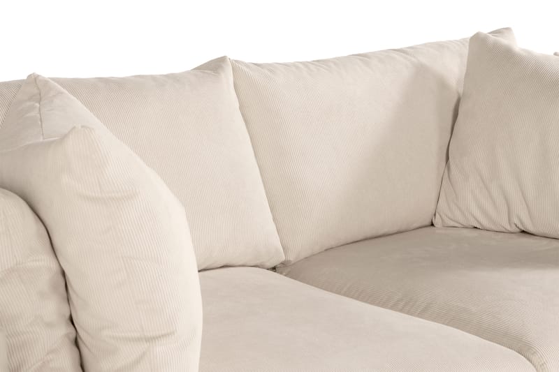 Menard 3-sits Djup Manchestersoffa - Beige - Möbler - Vardagsrum - Soffor - 3-sits soffor