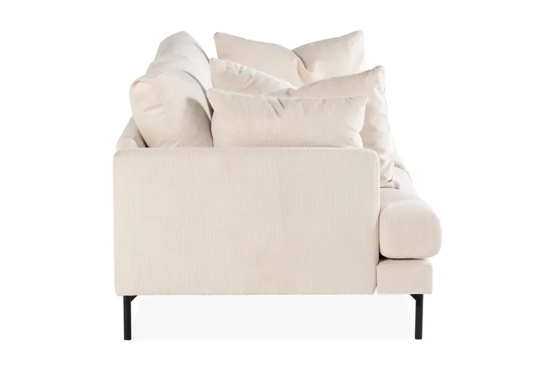 Menard 3-sits Djup Manchestersoffa - Beige - Möbler - Vardagsrum - Soffor - 3-sits soffor