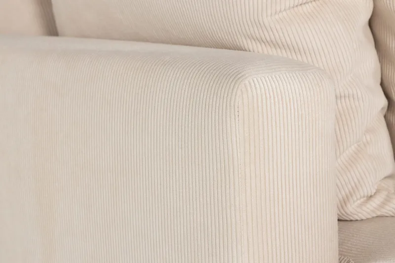 Menard 3-sits Djup Manchestersoffa - Beige - Möbler - Vardagsrum - Soffor - 3-sits soffor