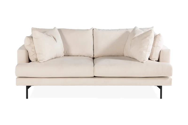 Menard 3-sits Djup Manchestersoffa - Beige - Möbler - Vardagsrum - Soffor - 3-sits soffor