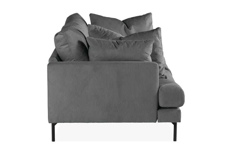 Menard 3-sits Djup Manchestersoffa - Grå - Möbler - Vardagsrum - Soffor - 3-sits soffor