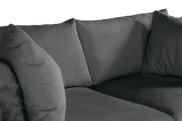 Menard 3-sits Djup Manchestersoffa - Grå - Möbler - Vardagsrum - Soffor - 3-sits soffor