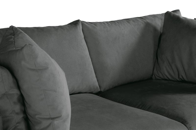 Menard 3-sits Djup Manchestersoffa - Grå - Möbler - Vardagsrum - Soffor - 3-sits soffor