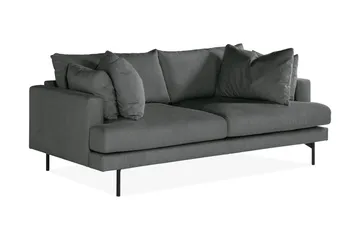 Menard 3-sits Djup Manchestersoffa - Grå - Möbler - Vardagsrum - Soffor - 3-sits soffor