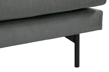 Menard 3-sits Djup Manchestersoffa - Grå - Möbler - Vardagsrum - Soffor - 3-sits soffor