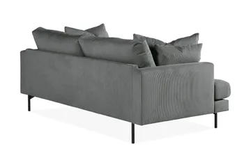Menard 3-sits Djup Manchestersoffa - Grå - Möbler - Vardagsrum - Soffor - 3-sits soffor