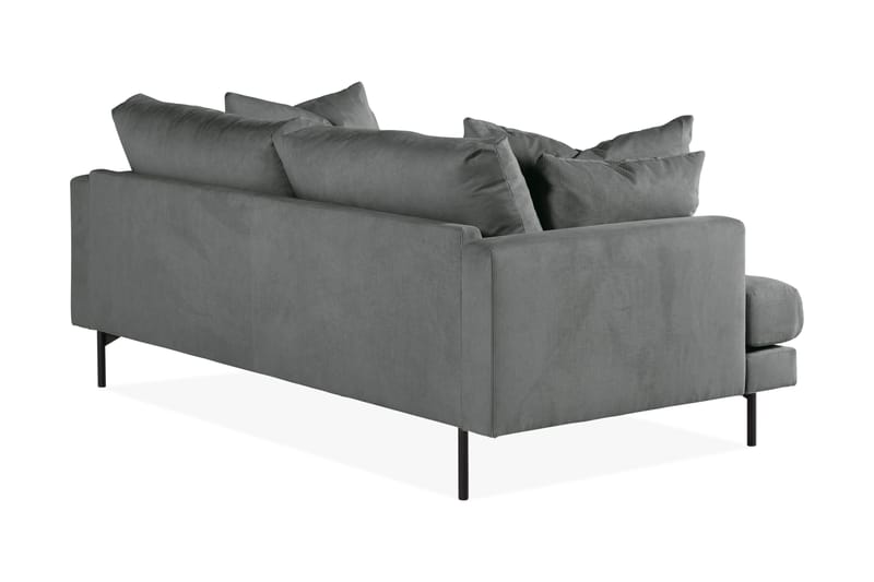 Menard 3-sits Djup Manchestersoffa - Grå - Möbler - Vardagsrum - Soffor - 3-sits soffor