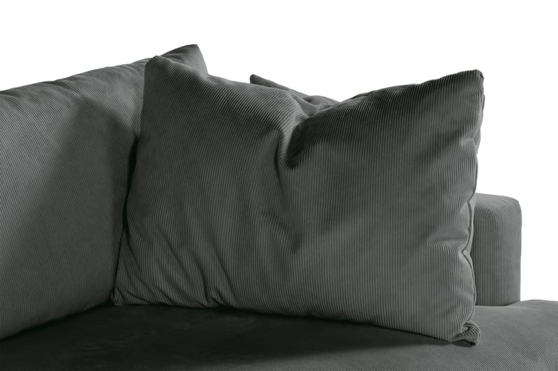 Menard 3-sits Djup Manchestersoffa - Grå - Möbler - Vardagsrum - Soffor - 3-sits soffor