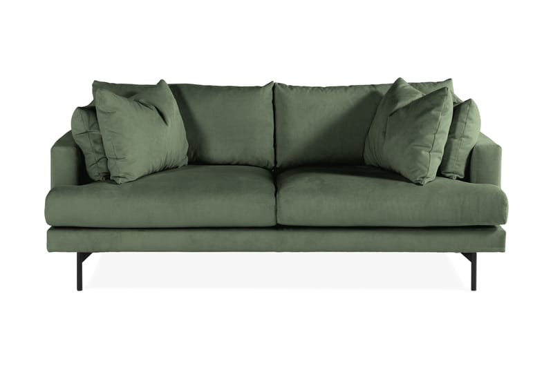 Menard 3-sits Djup Manchestersoffa - Grön - Möbler - Vardagsrum - Soffor - 3-sits soffor