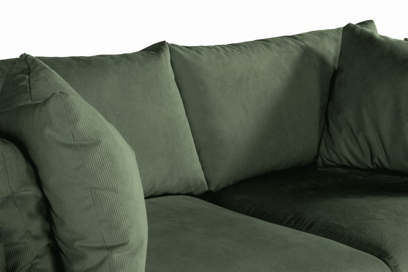 Menard 3-sits Djup Manchestersoffa - Grön - Möbler - Vardagsrum - Soffor - 3-sits soffor