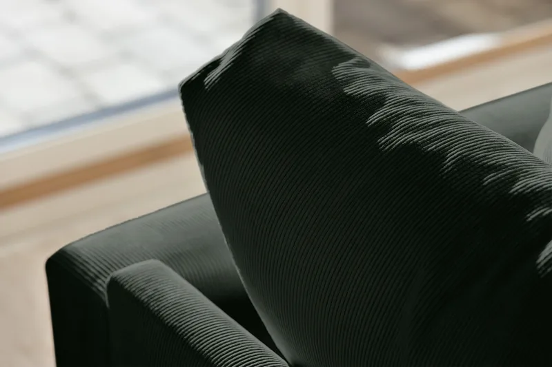 Menard 3-sits Djup Manchestersoffa - Grön - Möbler - Vardagsrum - Soffor - 3-sits soffor