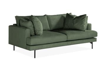 Menard 3-sits Djup Manchestersoffa - Grön - Möbler - Vardagsrum - Soffor - 3-sits soffor