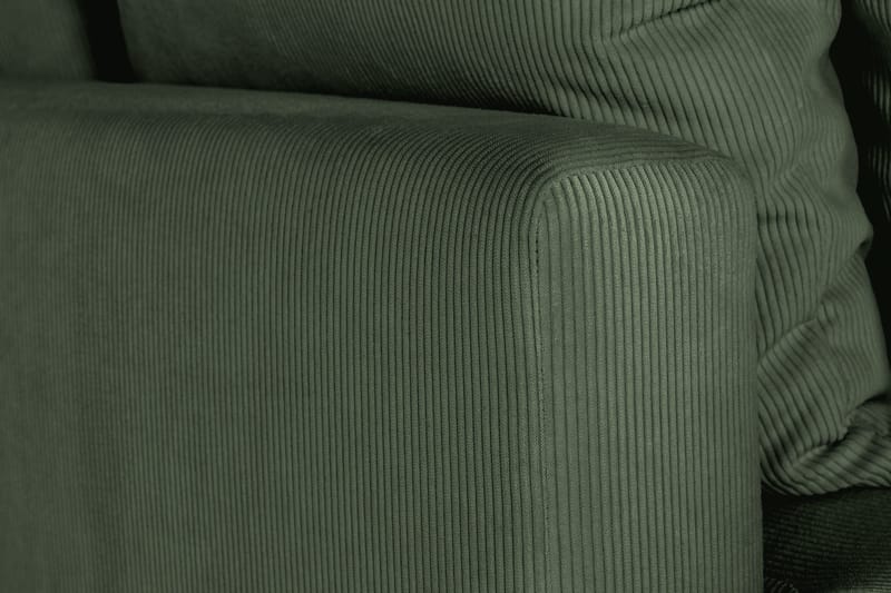 Menard 3-sits Djup Manchestersoffa - Grön - Möbler - Vardagsrum - Soffor - 3-sits soffor