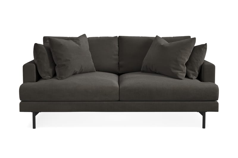 Menard 3-sits Djup Manchestersoffa - Mörkgrå - Möbler - Vardagsrum - Soffor - 3-sits soffor