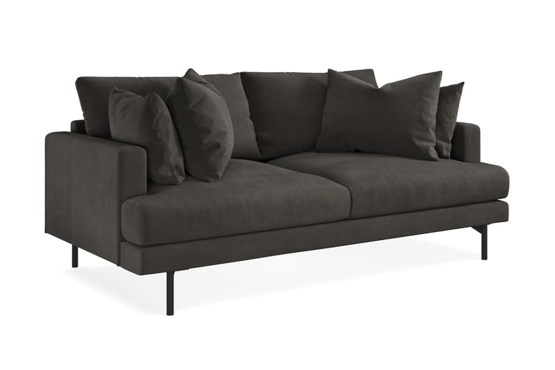 Menard 3-sits Djup Manchestersoffa - Mörkgrå - Möbler - Vardagsrum - Soffor - 3-sits soffor