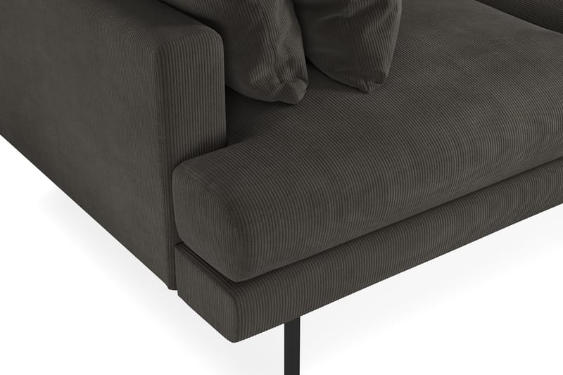 Menard 3-sits Djup Manchestersoffa - Mörkgrå - Möbler - Vardagsrum - Soffor - 3-sits soffor