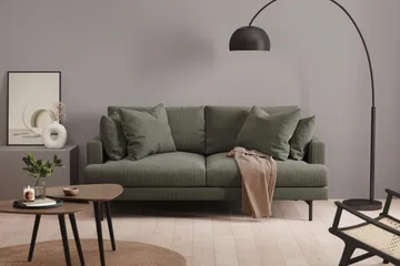 Menard 3-sits Djup Manchestersoffa - Mörkgrön - Möbler - Vardagsrum - Soffor - 3-sits soffor