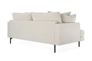 Menard 3-sits Djup Sammetssoffa 205 cm bred - Krämvit - Möbler - Vardagsrum - Soffor - 3-sits soffor