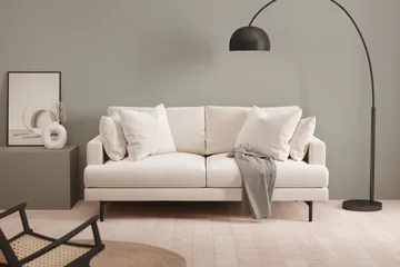 Menard 3-sits Djup Sammetssoffa 205 cm bred - Krämvit - Möbler - Vardagsrum - Soffor - 3-sits soffor