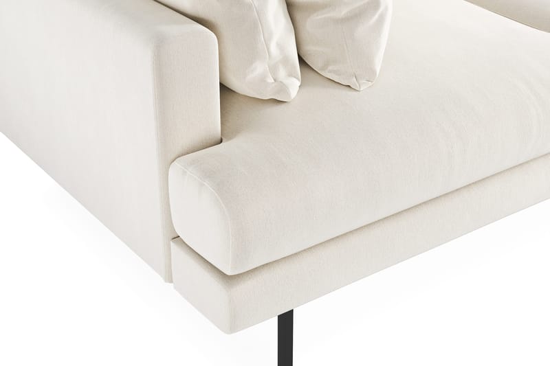 Menard 3-sits Djup Sammetssoffa 205 cm bred - Krämvit - Möbler - Vardagsrum - Soffor - 3-sits soffor