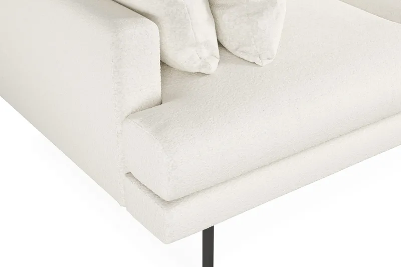 Menard 3-sits Djup Soffa i Bouclé - Vit - Möbler - Vardagsrum - Soffor - 3-sits soffor